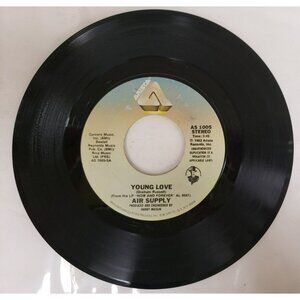 Record 45 RPM Vinyl Air Supply Young Love/ She Never Heard Me Call VINTAGE ©1982